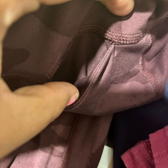 The North Face Women's Ankle Leggings Medium Maroon Camo High-Waist Pockets - Picture 7 of 13